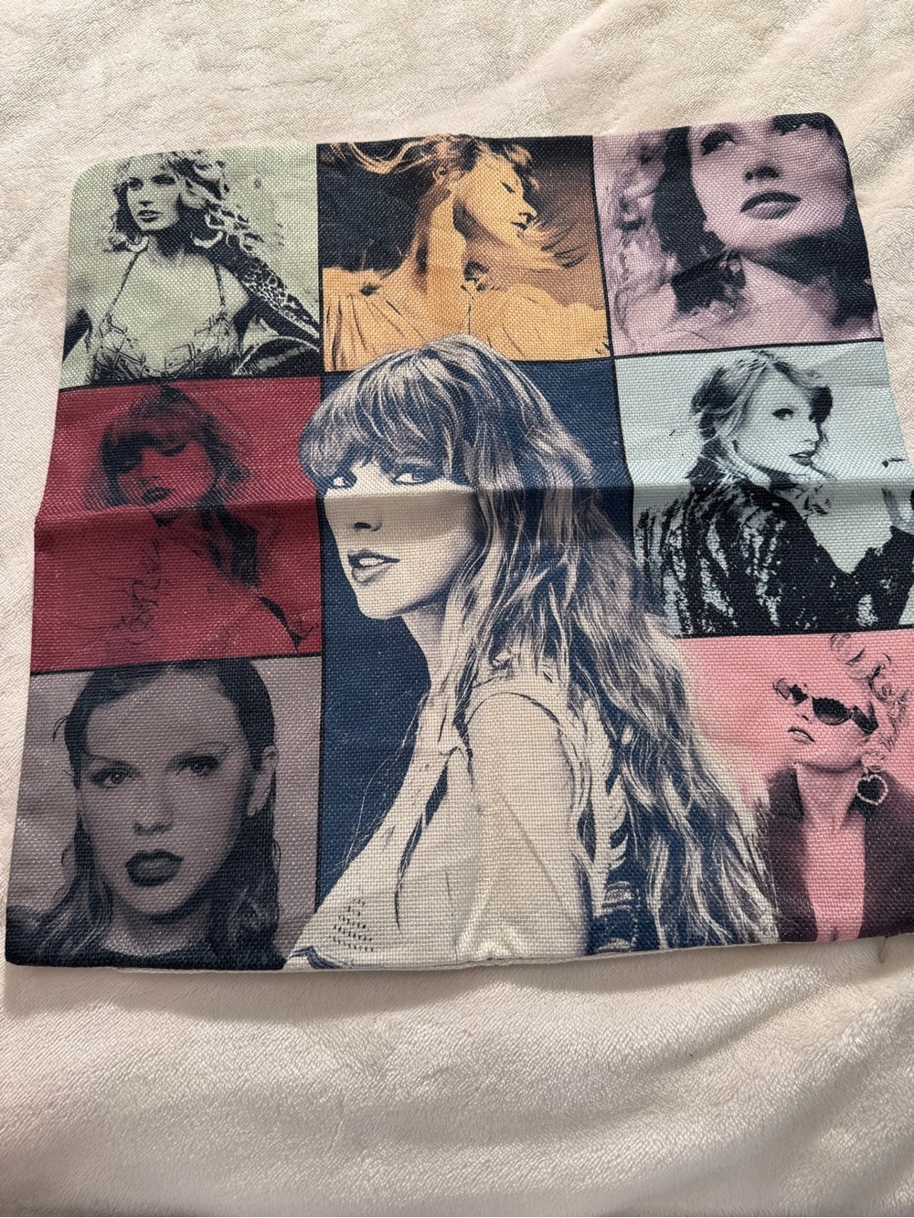 Taylor Swift Pop Art Decorative Pillow Cover 17x17 Fan Merch Eras Decor